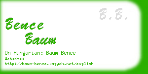 bence baum business card